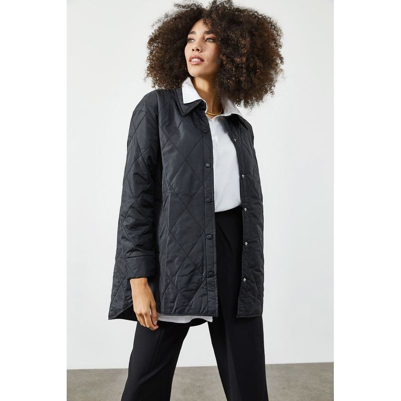 Fashion, accesorii si bijuterii - Femei - Imbracaminte femei - Paltoane si trenciuri femei - Palton Jumeon, 100% poliester, negru, 215XHN2654 - 36 - Infinity.ro