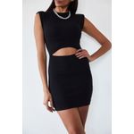 Fashion, accesorii si bijuterii - Femei - Imbracaminte femei - Rochii femei - Rochie Jumeon, 65% bumbac și 35% poliester, negru, 215XHN1293 - Infinity.ro