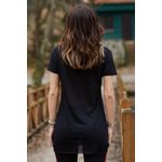 Fashion, accesorii si bijuterii - Femei - Imbracaminte femei - Tricouri si topuri femei - Tricou femei Jumeon, 70% bumbac și 30% poliester, negru, 215XHN1550 - S - Infinity.ro