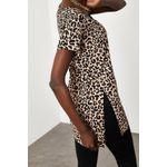 Fashion, accesorii si bijuterii - Femei - Imbracaminte femei - Tricouri si topuri femei - Tricou femei Jumeon, 100% poliester, leopard, 215XHN2292 - S - Infinity.ro