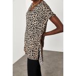 Fashion, accesorii si bijuterii - Femei - Imbracaminte femei - Tricouri si topuri femei - Tricou femei Jumeon, 100% poliester, leopard, 215XHN2292 - S - Infinity.ro