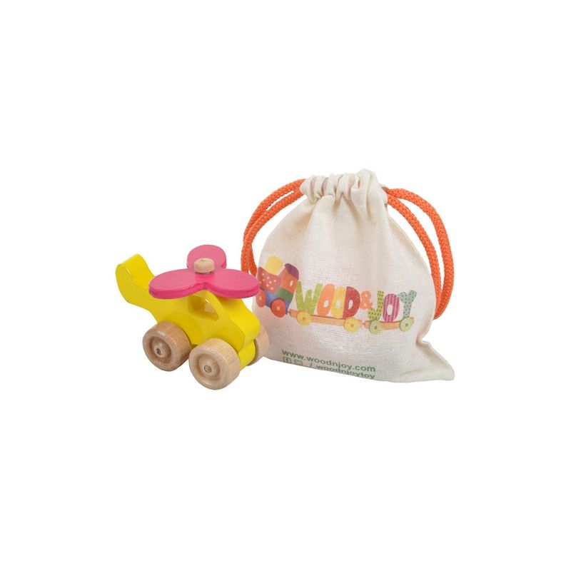 Jucarii, Copii si Bebe - Jucarii si jocuri - Jucarii & jocuri educative - Jocuri si jucarii educative - Mini elicopter Hanah Home, lemn de pin, 11 x 5 x 9 cm, galben, 109TRS1131 - Infinity.ro