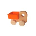 Jucarii, Copii si Bebe - Jucarii si jocuri - Jucarii & jocuri educative - Jocuri si jucarii educative - Mini camion Hanah Home, lemn de pin, 9 x 5 x 6.5 cm, portocaliu, 109TRS1129 - Infinity.ro