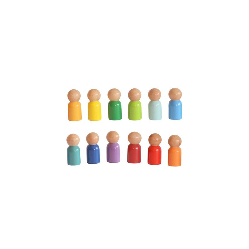 Jucarii, Copii si Bebe - Jucarii si jocuri - Jucarii & jocuri educative - Jocuri si jucarii educative - Waldorf curcubeu baby Hanah Home, lemn de carpen, 6 x 3 cm, multicolor, 109TRS1121 - Infinity.ro