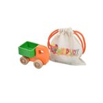 Jucarii, Copii si Bebe - Jucarii si jocuri - Jucarii & jocuri educative - Jocuri si jucarii educative - Mini camion Hanah Home, lemn de pin, 9 x 5 x 6.5 cm, portocaliu, 109TRS1129 - Infinity.ro
