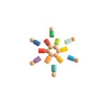 Jucarii, Copii si Bebe - Jucarii si jocuri - Jucarii & jocuri educative - Jocuri si jucarii educative - Waldorf curcubeu baby Hanah Home, lemn de carpen, 6 x 3 cm, multicolor, 109TRS1121 - Infinity.ro