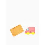 Jucarii, Copii si Bebe - Jucarii si jocuri - Jucarii & jocuri educative - Jocuri si jucarii educative - Ambulanță Hanah Home, lemn de pin, 23 x 3 x 16 cm, roz/galben, 109TRS1102 - Infinity.ro