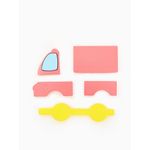 Jucarii, Copii si Bebe - Jucarii si jocuri - Jucarii & jocuri educative - Jocuri si jucarii educative - Ambulanță Hanah Home, lemn de pin, 23 x 3 x 16 cm, roz/galben, 109TRS1102 - Infinity.ro