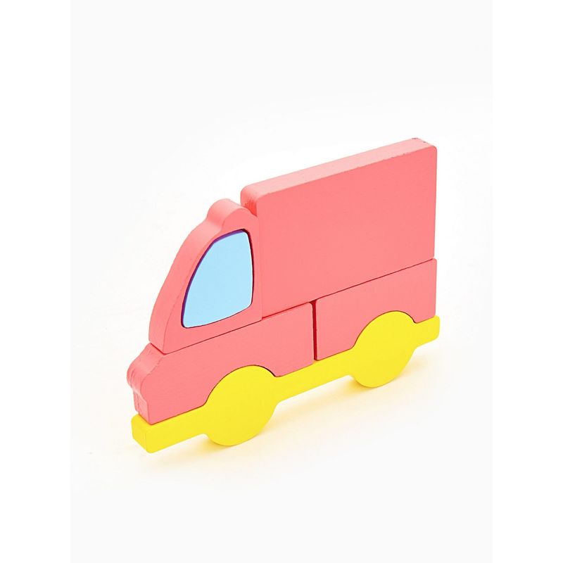 Jucarii, Copii si Bebe - Jucarii si jocuri - Jucarii & jocuri educative - Jocuri si jucarii educative - Ambulanță Hanah Home, lemn de pin, 23 x 3 x 16 cm, roz/galben, 109TRS1102 - Infinity.ro