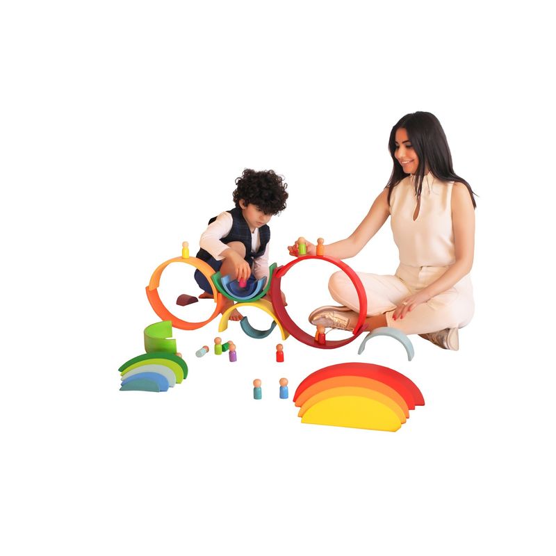 Jucarii, Copii si Bebe - Jucarii si jocuri - Jucarii & jocuri educative - Jocuri si jucarii educative - Set Waldorf Hanah Home, lemn de tei, multicolor, 109TRS1118 - Infinity.ro