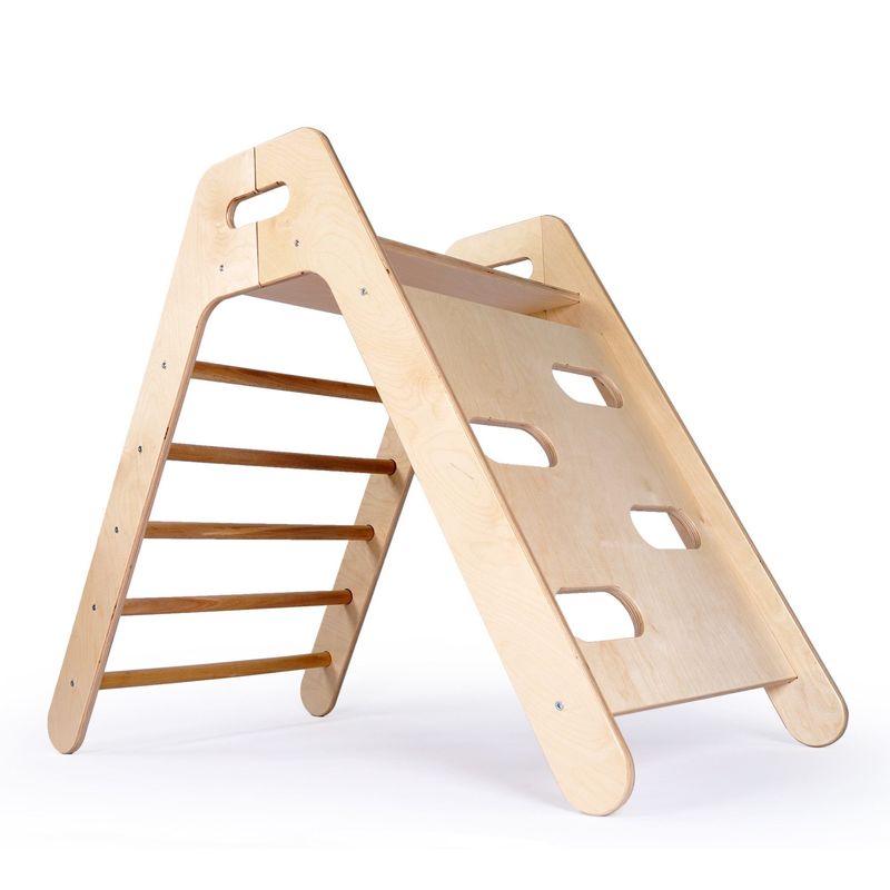 Jucarii, Copii si Bebe - Jucarii si jocuri - Jucarii de exterior - Spatii de joaca si accesorii - Set Pikler Hanah Home, placaj, 98 x 53 x 72 cm, stejar, 160RSW1122 - Infinity.ro