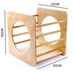 Jucarii, Copii si Bebe - Jucarii si jocuri - Jucarii de exterior - Spatii de joaca si accesorii - Pikler căţărător Hanah Home, placaj, 60 x 53 x 53 cm, stejar, 160RSW1130 - Infinity.ro