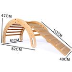 Jucarii, Copii si Bebe - Jucarii si jocuri - Jucarii de exterior - Spatii de joaca si accesorii - Set Pikler Hanah Home, placaj, 117 x 40 x 8 cm, stejar, 160RSW1125 - Infinity.ro