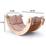Jucarii, Copii si Bebe - Jucarii si jocuri - Jucarii de exterior - Spatii de joaca si accesorii - Pikler căţărător Hanah Home, placaj, 51 x 82 x 47 cm, stejar/bej, 160RSW1127 - Infinity.ro