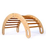 Jucarii, Copii si Bebe - Jucarii si jocuri - Jucarii de exterior - Spatii de joaca si accesorii - Set Pikler Hanah Home, placaj, 117 x 40 x 8 cm, stejar, 160RSW1125 - Infinity.ro