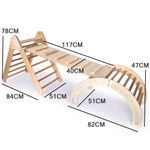 Jucarii, Copii si Bebe - Jucarii si jocuri - Jucarii de exterior - Spatii de joaca si accesorii - Set Pikler Hanah Home, placaj, 51 x 82 x 47 cm, stejar, 160RSW1126 - Infinity.ro