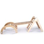 Jucarii, Copii si Bebe - Jucarii si jocuri - Jucarii de exterior - Spatii de joaca si accesorii - Set Pikler Hanah Home, placaj, 51 x 82 x 47 cm, stejar, 160RSW1126 - Infinity.ro