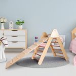 Jucarii, Copii si Bebe - Jucarii si jocuri - Jucarii de exterior - Spatii de joaca si accesorii - Set Pikler Hanah Home, placaj, 51 x 84 x 78 cm, stejar, 160RSW1124 - Infinity.ro