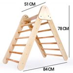 Jucarii, Copii si Bebe - Jucarii si jocuri - Jucarii de exterior - Spatii de joaca si accesorii - Pikler căţărător Hanah Home, placaj, 51 x 84 x 78 cm, stejar, 160RSW1120 - Infinity.ro