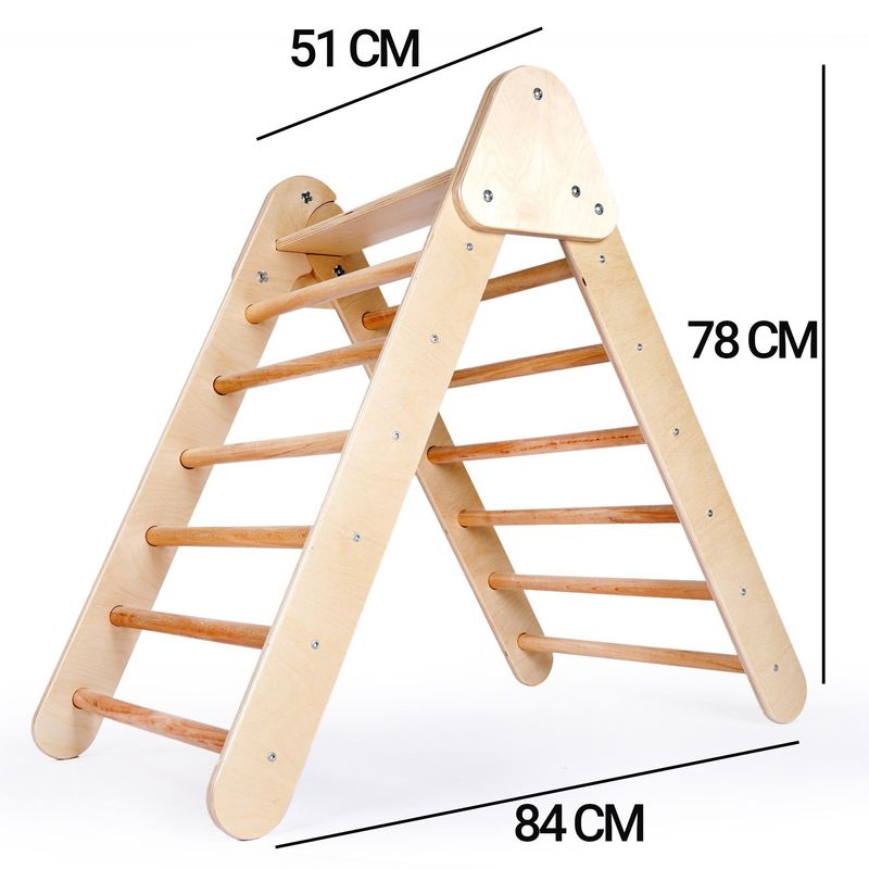 Jucarii, Copii si Bebe - Jucarii si jocuri - Jucarii de exterior - Spatii de joaca si accesorii - Pikler căţărător Hanah Home, placaj, 51 x 84 x 78 cm, stejar, 160RSW1120 - Infinity.ro