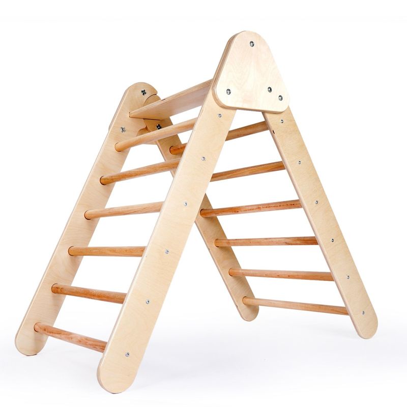 Jucarii, Copii si Bebe - Jucarii si jocuri - Jucarii de exterior - Spatii de joaca si accesorii - Set Pikler Hanah Home, placaj, 51 x 84 x 78 cm, stejar, 160RSW1124 - Infinity.ro