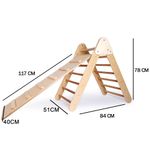 Jucarii, Copii si Bebe - Jucarii si jocuri - Jucarii de exterior - Spatii de joaca si accesorii - Set Pikler Hanah Home, placaj, 51 x 84 x 78 cm, stejar, 160RSW1124 - Infinity.ro