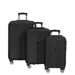 Sport si Outdoor - Articole de voiaj - Trolere - Set valize (3 bucăți) Lucky Bees, 75 x 35 x 50 cm, negru, 314PLN1147 - Infinity.ro