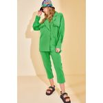 Fashion, accesorii si bijuterii - Femei - Imbracaminte femei - Costume si compleuri femei - Compleu Jumeon, 100% bumbac, verde, 215XHN2819 - S - Infinity.ro