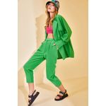 Fashion, accesorii si bijuterii - Femei - Imbracaminte femei - Costume si compleuri femei - Compleu Jumeon, 100% bumbac, verde, 215XHN2819 - S - Infinity.ro