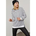Fashion, accesorii si bijuterii - Femei - Imbracaminte femei - Hanorace femei - Hanorac femei Jumeon, 70% bumbac și 30% poliester, negru și alb, 215XHN1172 - M - Infinity.ro