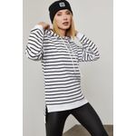 Fashion, accesorii si bijuterii - Femei - Imbracaminte femei - Hanorace femei - Hanorac femei Jumeon, 70% bumbac și 30% poliester, negru și alb, 215XHN1172 - M - Infinity.ro