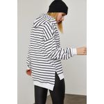 Fashion, accesorii si bijuterii - Femei - Imbracaminte femei - Hanorace femei - Hanorac femei Jumeon, 70% bumbac și 30% poliester, negru și alb, 215XHN1172 - M - Infinity.ro