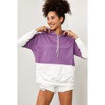 Fashion, accesorii si bijuterii - Femei - Imbracaminte femei - Hanorace femei - Hanorac femei Jumeon, 70% bumbac și 30% poliester, lila și alb, 215XHN2880 - XL - Infinity.ro