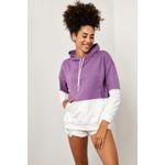 Fashion, accesorii si bijuterii - Femei - Imbracaminte femei - Hanorace femei - Hanorac femei Jumeon, 70% bumbac și 30% poliester, lila și alb, 215XHN2880 - XL - Infinity.ro