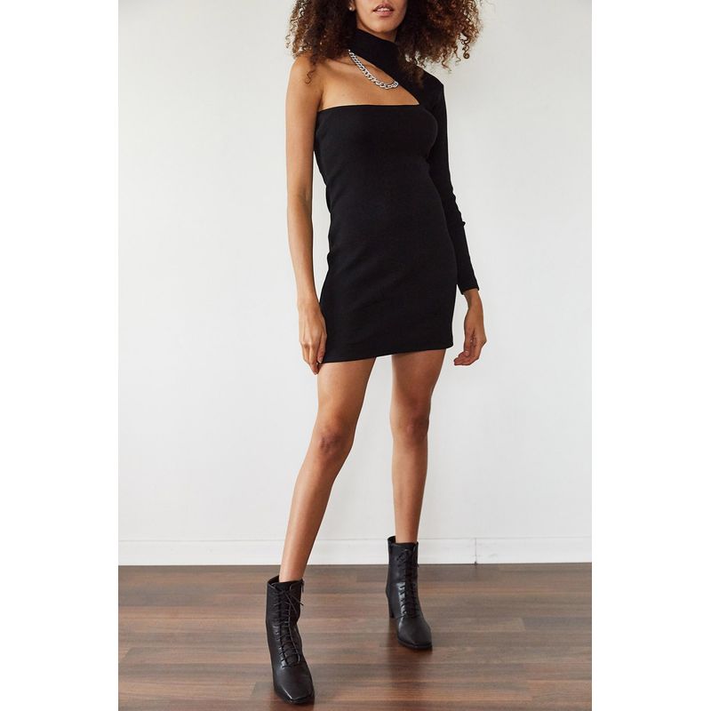 Fashion, accesorii si bijuterii - Femei - Imbracaminte femei - Rochii femei - Rochie Jumeon, 75% bumbac și 25% poliester, negru, 215XHN1292 - L - Infinity.ro