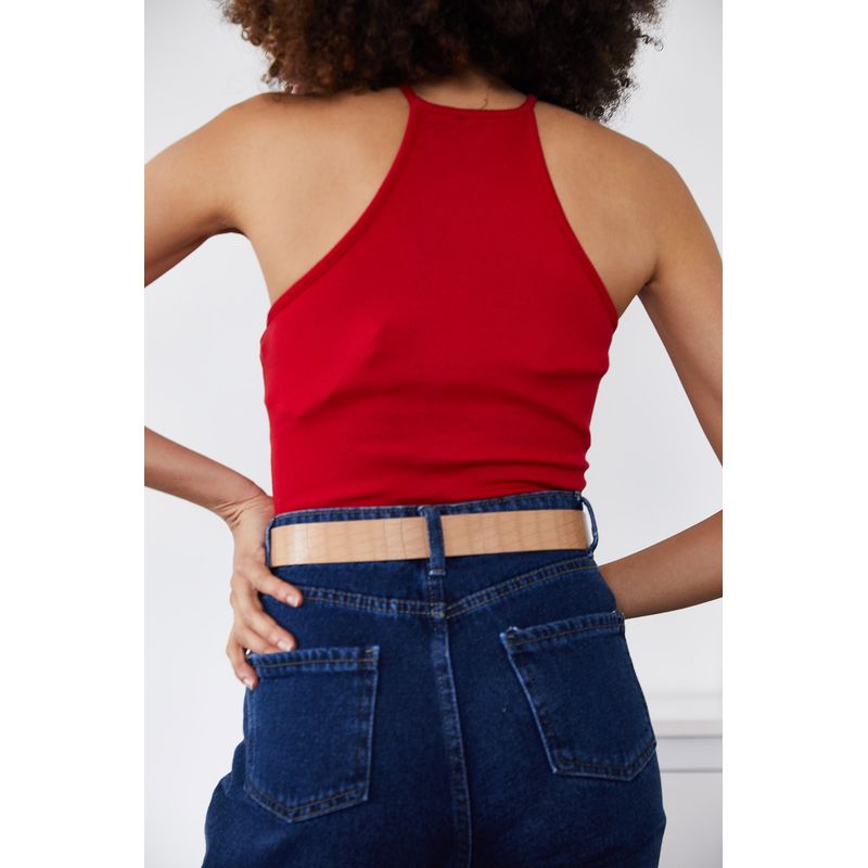 Fashion, accesorii si bijuterii - Femei - Lenjerie si pijamale femei - Lenjerie intima femei - Maiou femei Jumeon, 70% bumbac și 30% poliester, roșu, 215XHN1678 - M - Infinity.ro