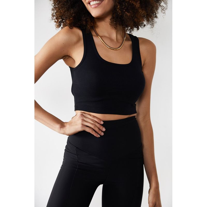Fashion, accesorii si bijuterii - Femei - Lenjerie si pijamale femei - Lenjerie intima femei - Maiou femei Jumeon, 70% bumbac și 30% poliester, negru, 215XHN1226 - M - Infinity.ro