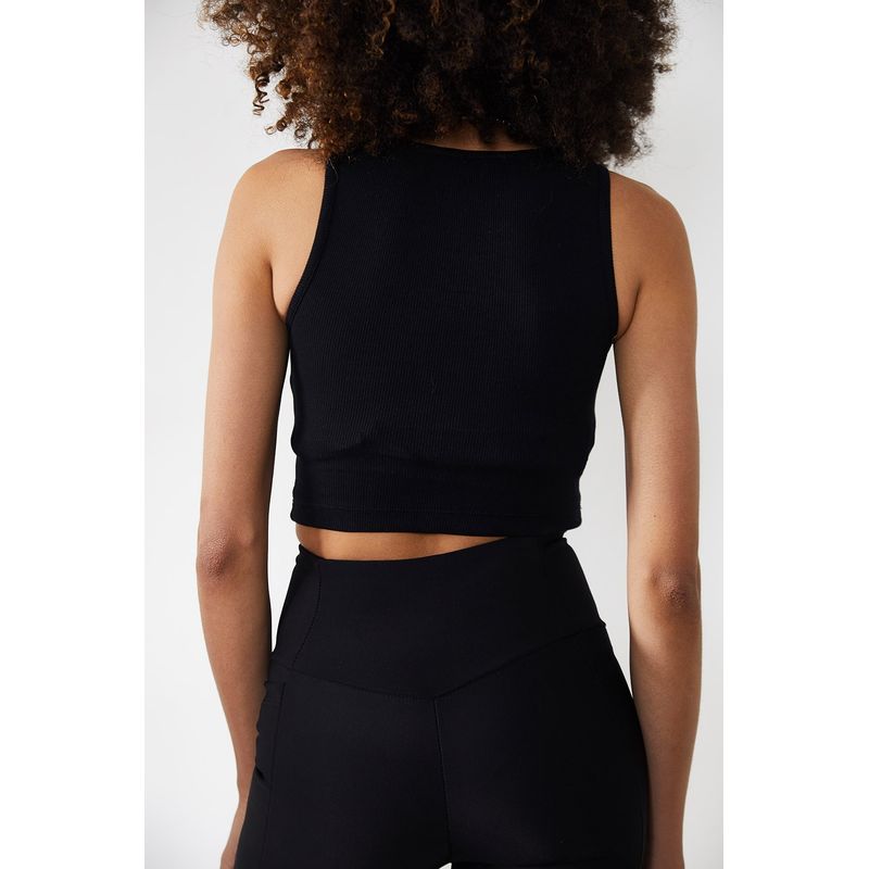 Fashion, accesorii si bijuterii - Femei - Lenjerie si pijamale femei - Lenjerie intima femei - Maiou femei Jumeon, 70% bumbac și 30% poliester, negru, 215XHN1226 - M - Infinity.ro