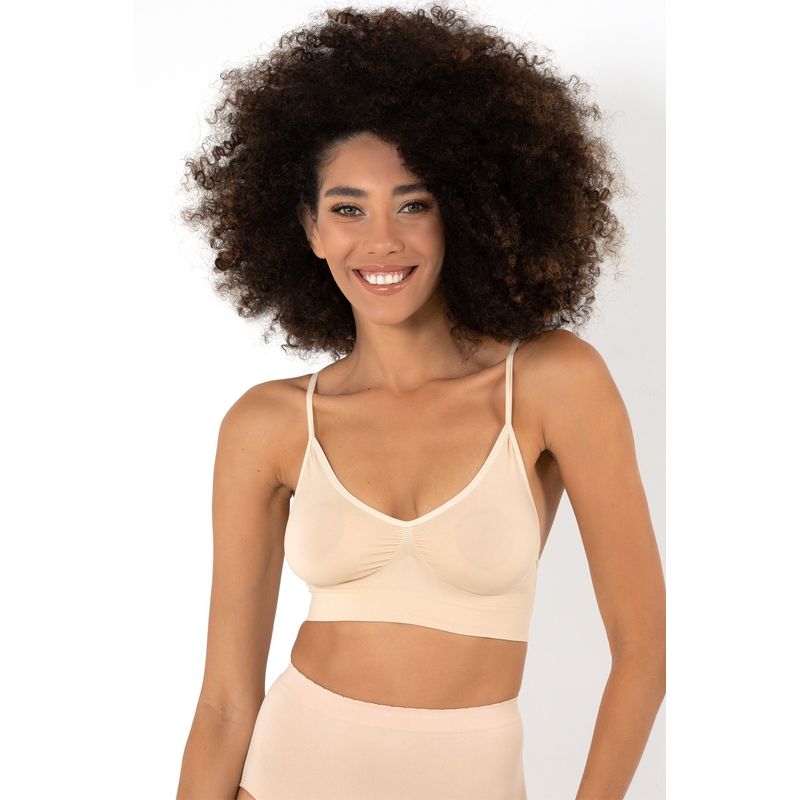Fashion, accesorii si bijuterii - Femei - Lenjerie si pijamale femei - Lenjerie intima femei - Bustier Jumeon, 10% elastan, tan, 997MRE2196 - L-XL - Infinity.ro