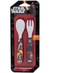 Jucarii, Copii si Bebe - Hrana si alaptare - Biberoane, suzete si accesorii hranire - Articole hranire bebelusi - Set lingurita si furculita melamina Star Wars Lulabi 8340250 - Infinity.ro