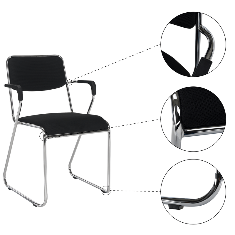 Casa si Gradina - Mobilier - Scaune si fotolii - Scaune - Scaun conferinta, plasa neagra, DERYA NEW - Infinity.ro