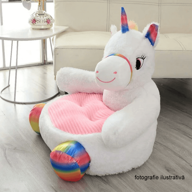 Casa si Gradina - Mobilier - Scaune si fotolii - Fotolii - Fotoliu tip sac unicorn, alb/roz/amestec de culori, BUFEL - Infinity.ro