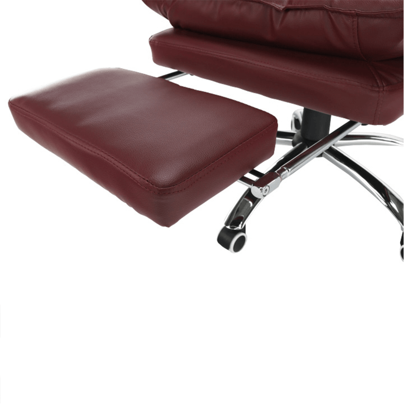 Casa si Gradina - Mobilier - Scaune si fotolii - Fotolii - Fotoliu de birou cu suport pentru picioare, piele ecologica bordo, DRAKE - Infinity.ro