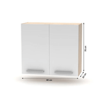Casa si Gradina - Mobilier - Dulapuri si sifoniere - Dulapuri - Dulap superior 2DV, stejar sonoma/alb, NOVA PLUS NOPL-014-OH - Infinity.ro