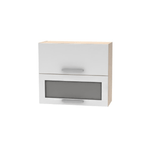 Casa si Gradina - Mobilier - Comode si corpuri - Corpuri bucatarie - Cabinet superior batant cu sticla 2DV, stejar sonoma/alb, NOVA PLUS NOPL-016-OH - Infinity.ro