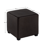 Casa si Gradina - Mobilier - Scaune si fotolii - Tabureti - Taburet, piele textila maro inchis, NIKI NEW - Infinity.ro