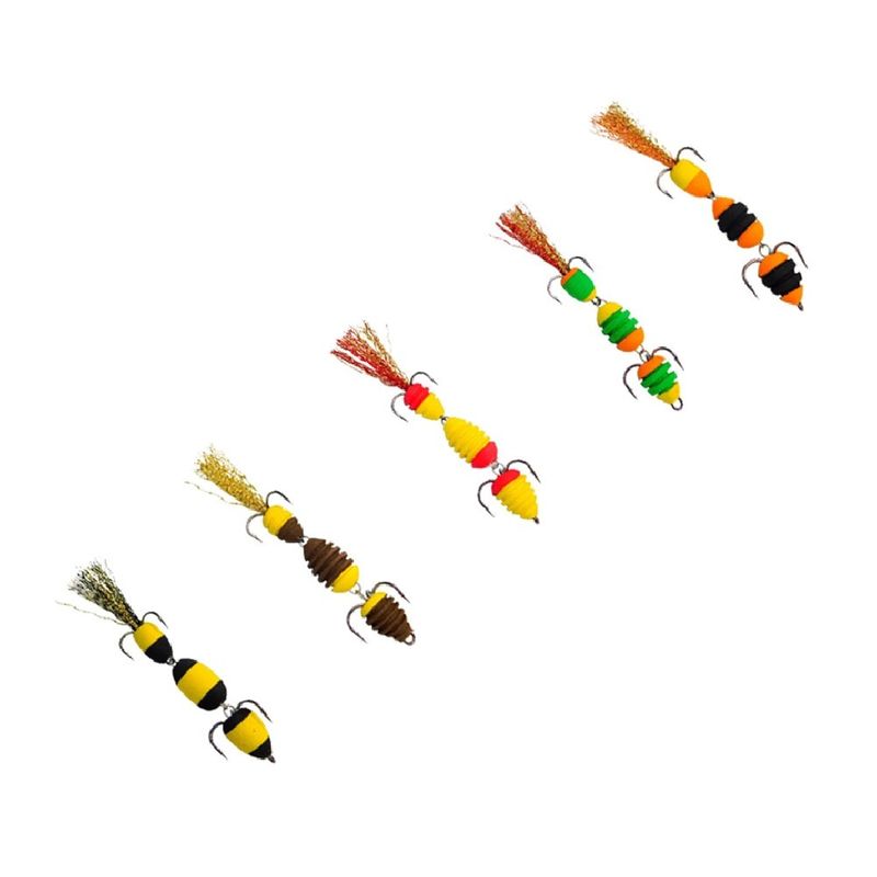 Sport si Outdoor - Sporturi acvatice - Pescuit - Nade si momeli - Set 5 naluci stiuca salau somn biban, Mandula FISHINGBOX, jig articulat adancime, reactiva, Model 6 - Infinity.ro