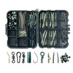 Sport si Outdoor - Sporturi acvatice - Pescuit - Plumbi si momitoare - Set accesorii pescuit monturi crap FishingBox 180 piese, carlige, clipsuri, antitangle, plumbi, cutie - Infinity.ro