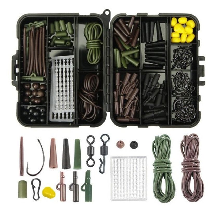 Sport si Outdoor - Sporturi acvatice - Pescuit - Plumbi si momitoare - Set 272 accesorii monturi pescuit FISHINGBOX, multifunctional, carlige, clipsuri, antitangle, agrafe - Infinity.ro