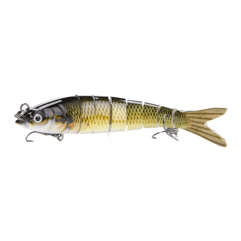 Sport si Outdoor - Sporturi acvatice - Pescuit - Nade si momeli - Vobler articulat 8 segmenti FISHINGBOX spinning, stiuca somn pastrav, 14cm 23g, model 2 - Infinity.ro